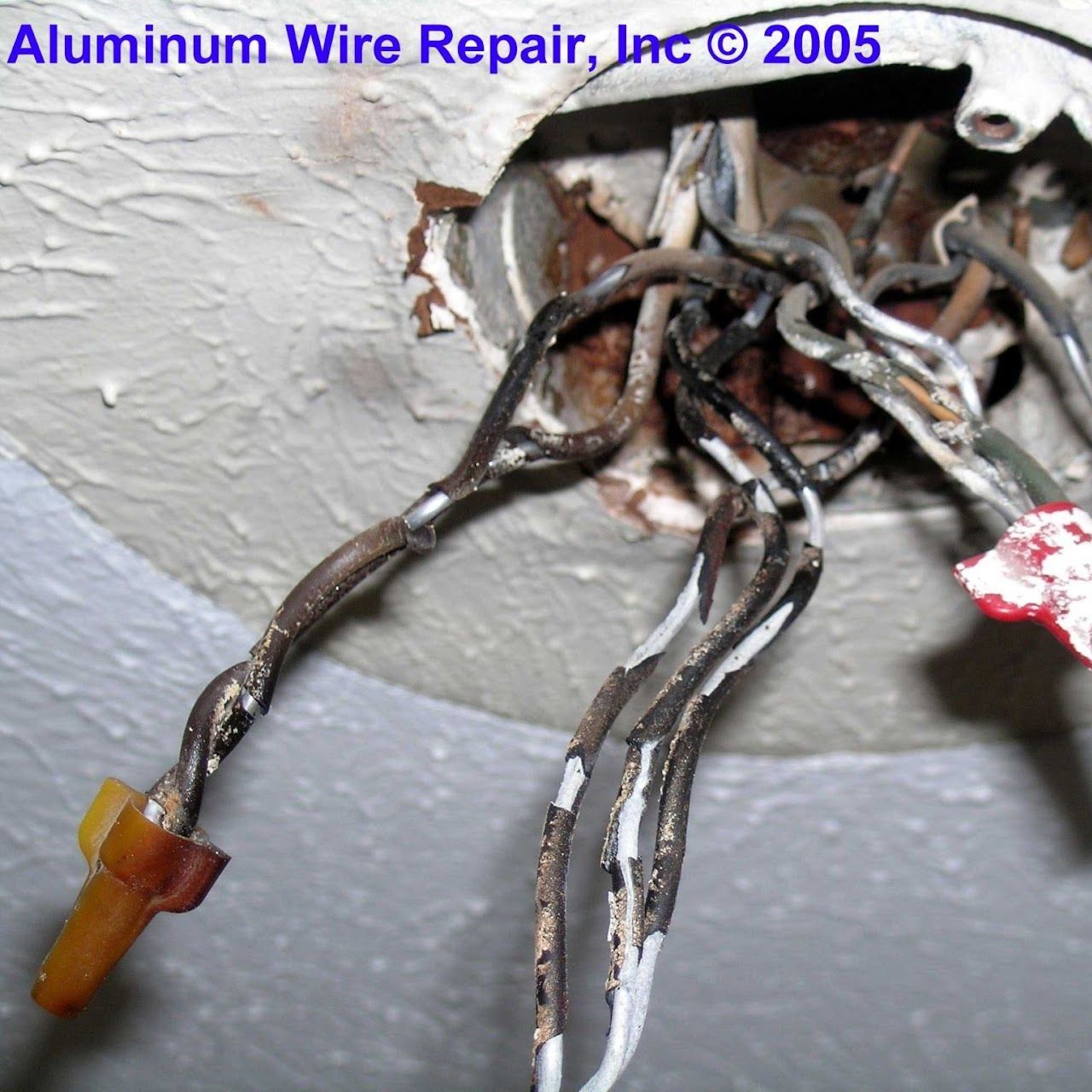 A picture of aluminum wire repair taken in 2005
