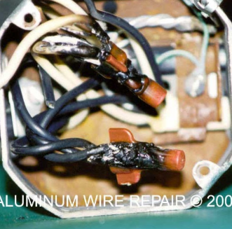 A picture of aluminum wire repair taken in 2000