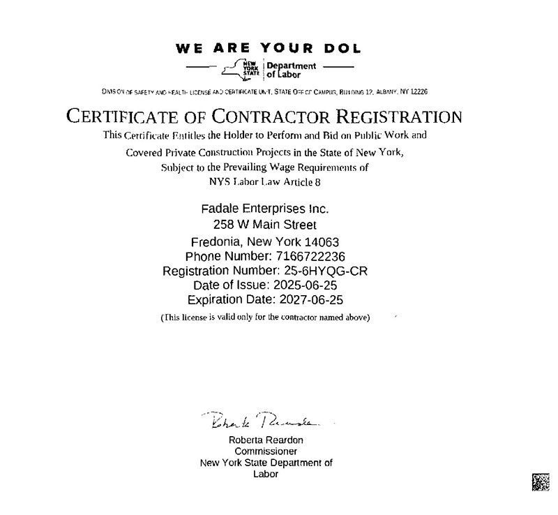 NYS DOL Contractor Registration