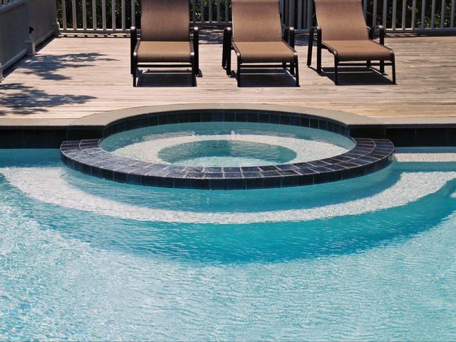 Pool with Clear Blue Water Beside Deck — Summerville, SC — Clearblue Pools