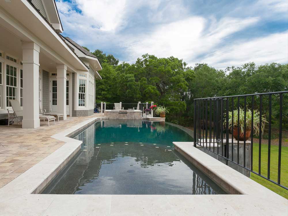 Clear Blue Pool Beside a Beautiful Patio — Summerville, SC — Clearblue Pools