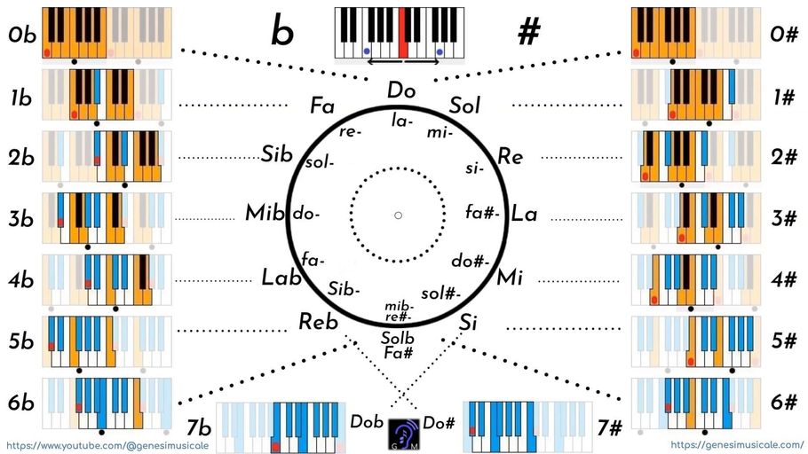 Circolo delle Quinte per Pianoforte Genesi Musicale