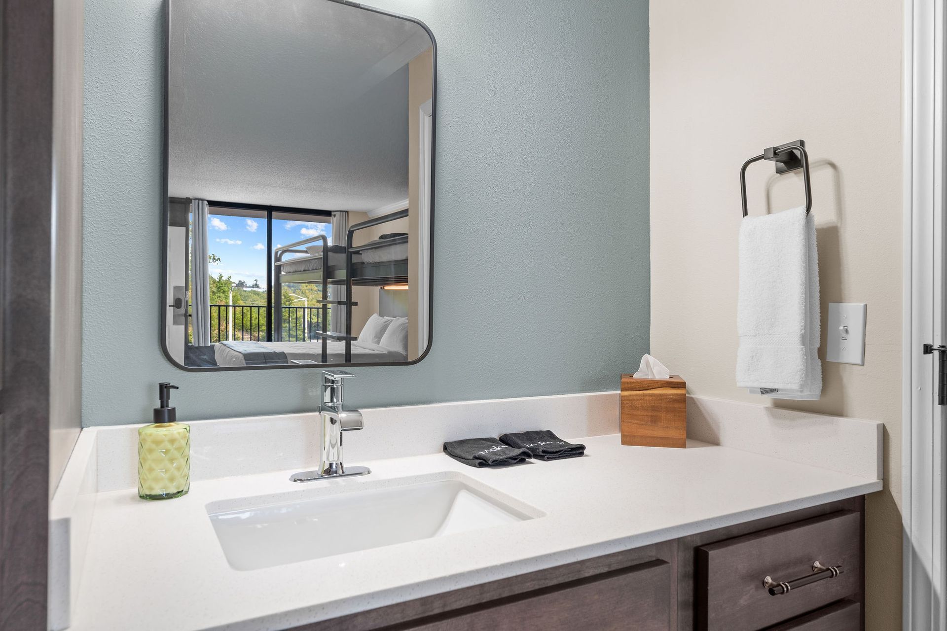 bathroom sink in bunk room