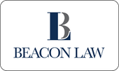 Beacon Law logo with navy-blue “B” and text on a white background
