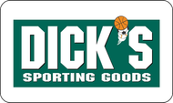 Dick's Sporting Goods logo in green and white with a basketball as the apostrophe