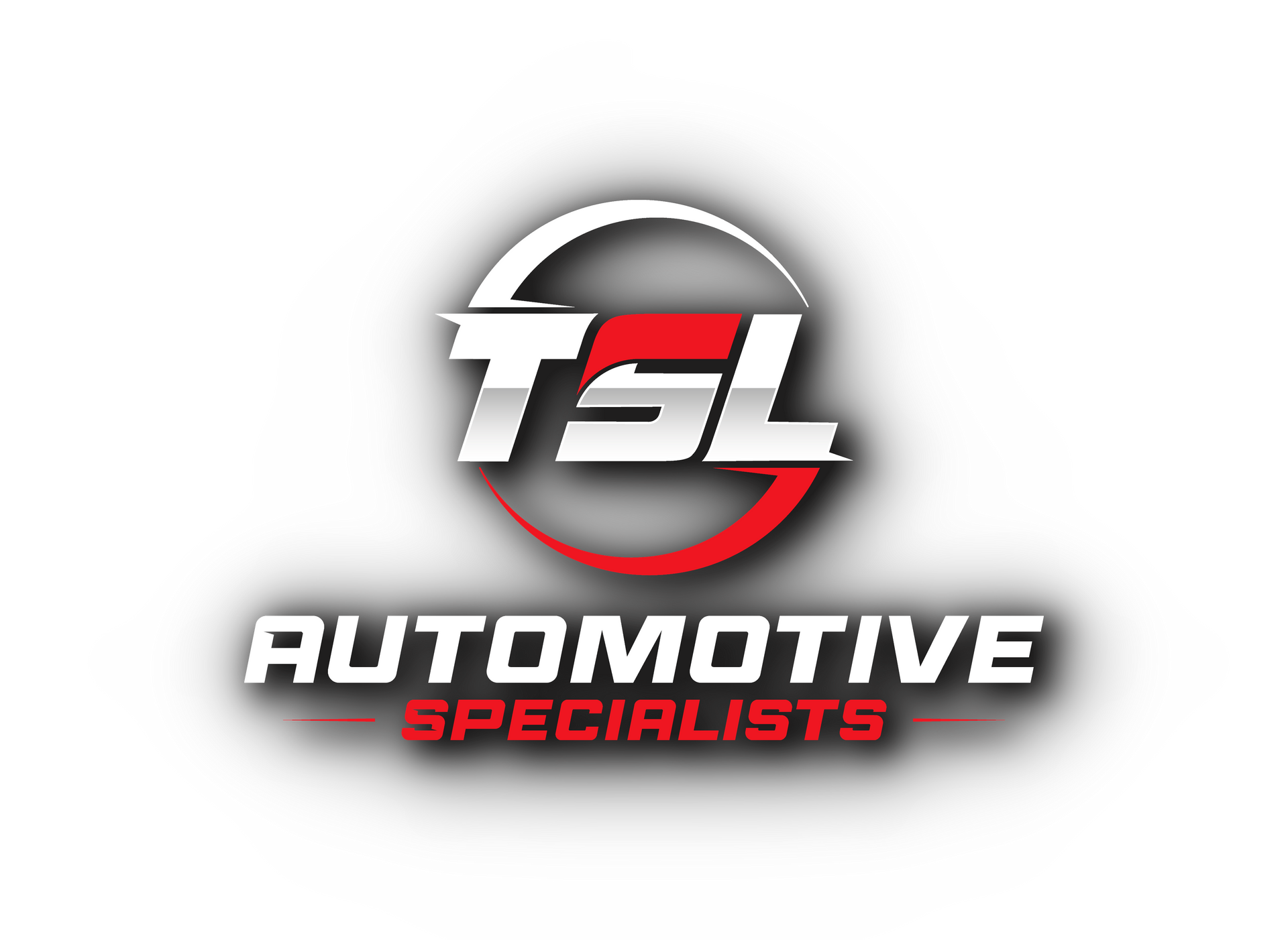 A logo for tsl automotive specialists on a white background