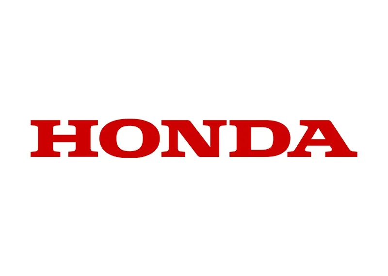 A red honda logo on a white background