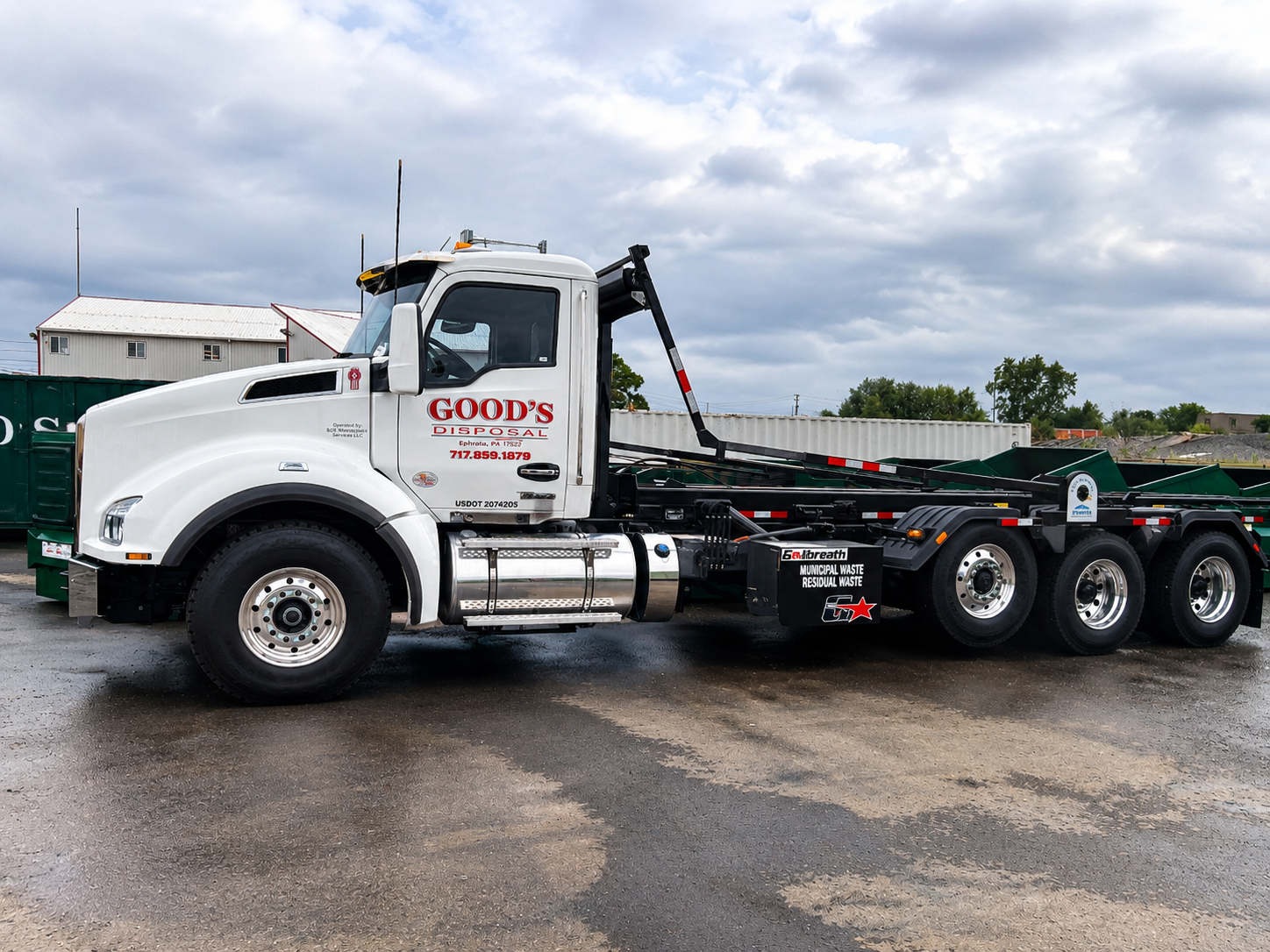 Good's white tow truck