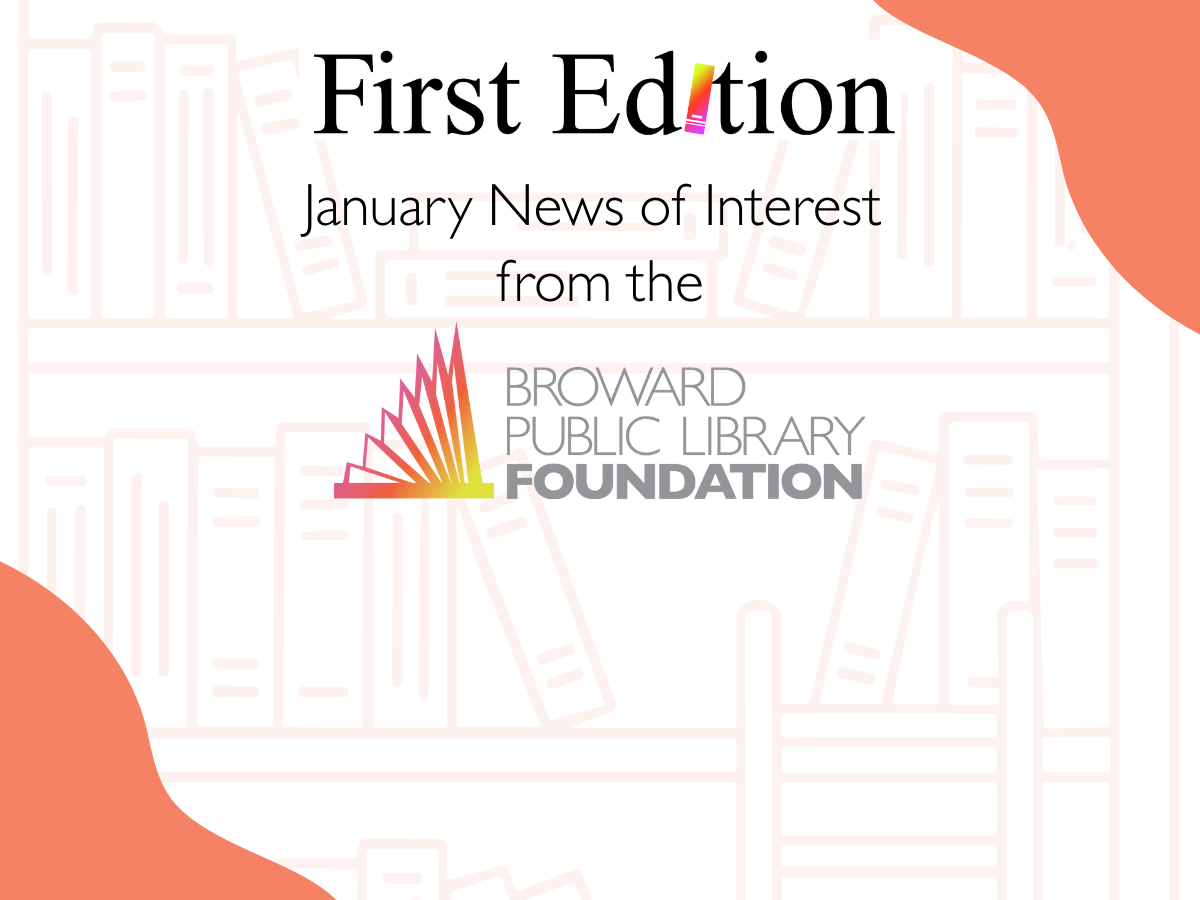 An image with a light background featuring a bookshelf graphic and several text elements. At the top, the words 