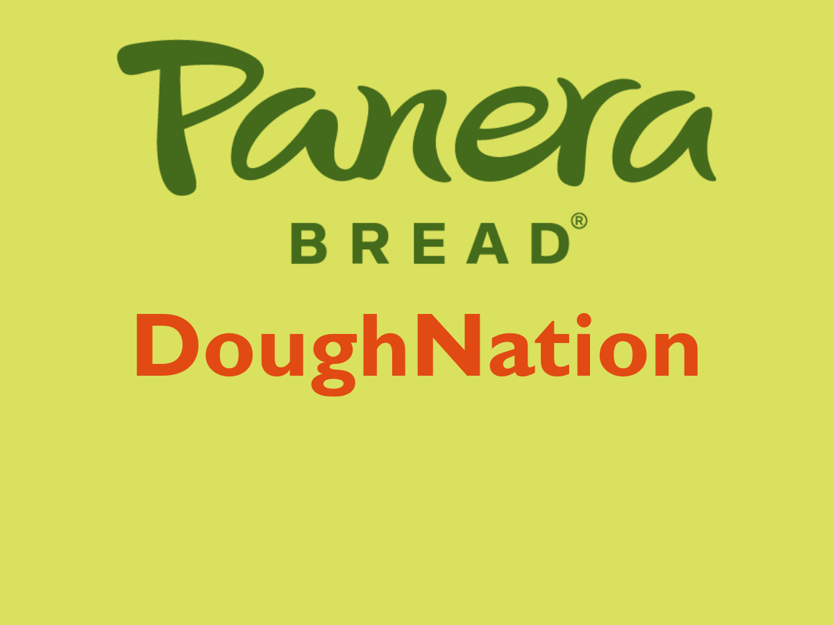 Panera Bread's logo with the word DoughNation underneath.