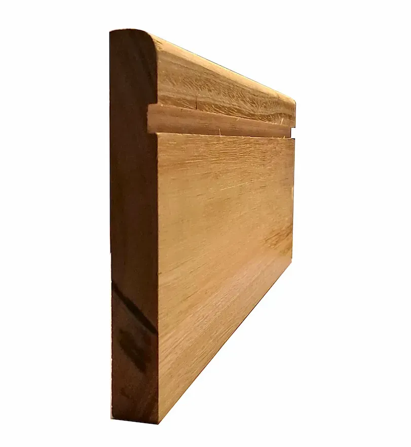 A close up of a piece of wood on a white background