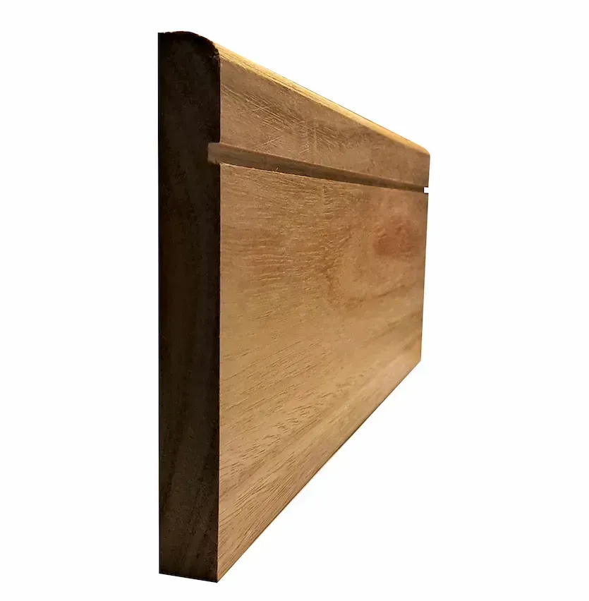 A close up of a piece of wood on a white background