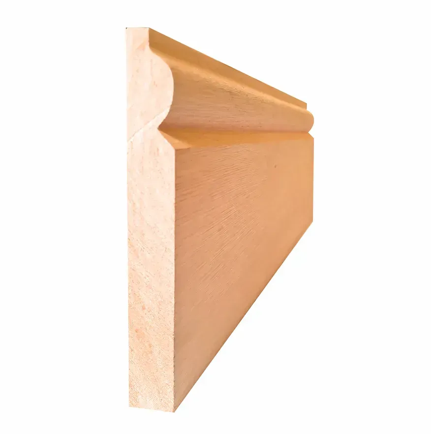 A piece of wood that looks like a triangle on a white background