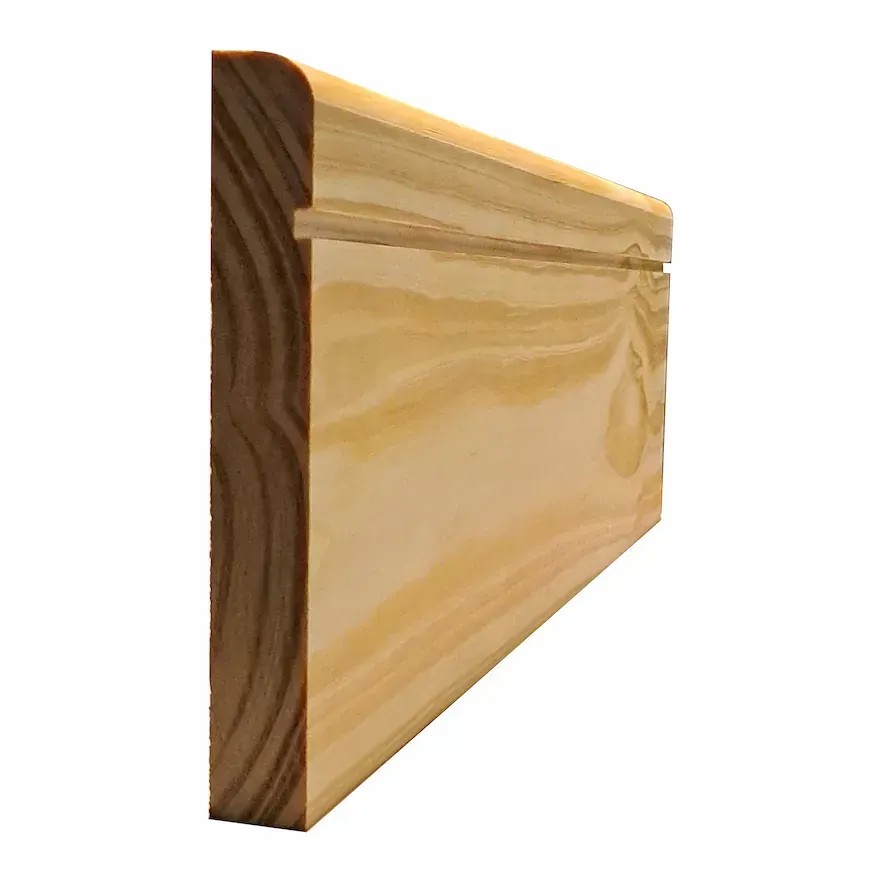 A piece of wood is shown on a white background
