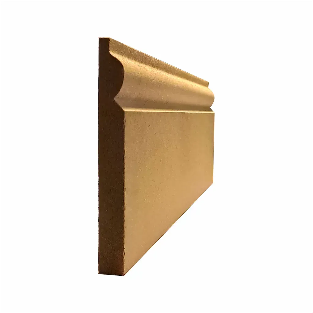 A close up of a wooden molding on a white background
