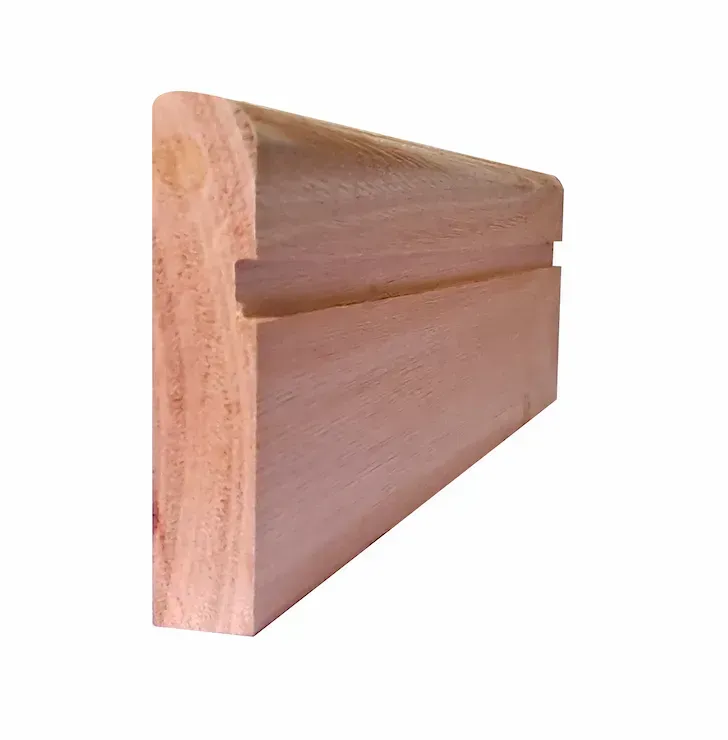 A close up of a piece of wood on a white background