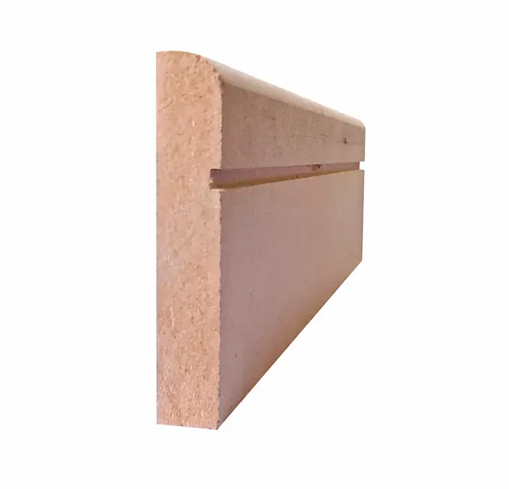 A piece of wood is shown on a white background