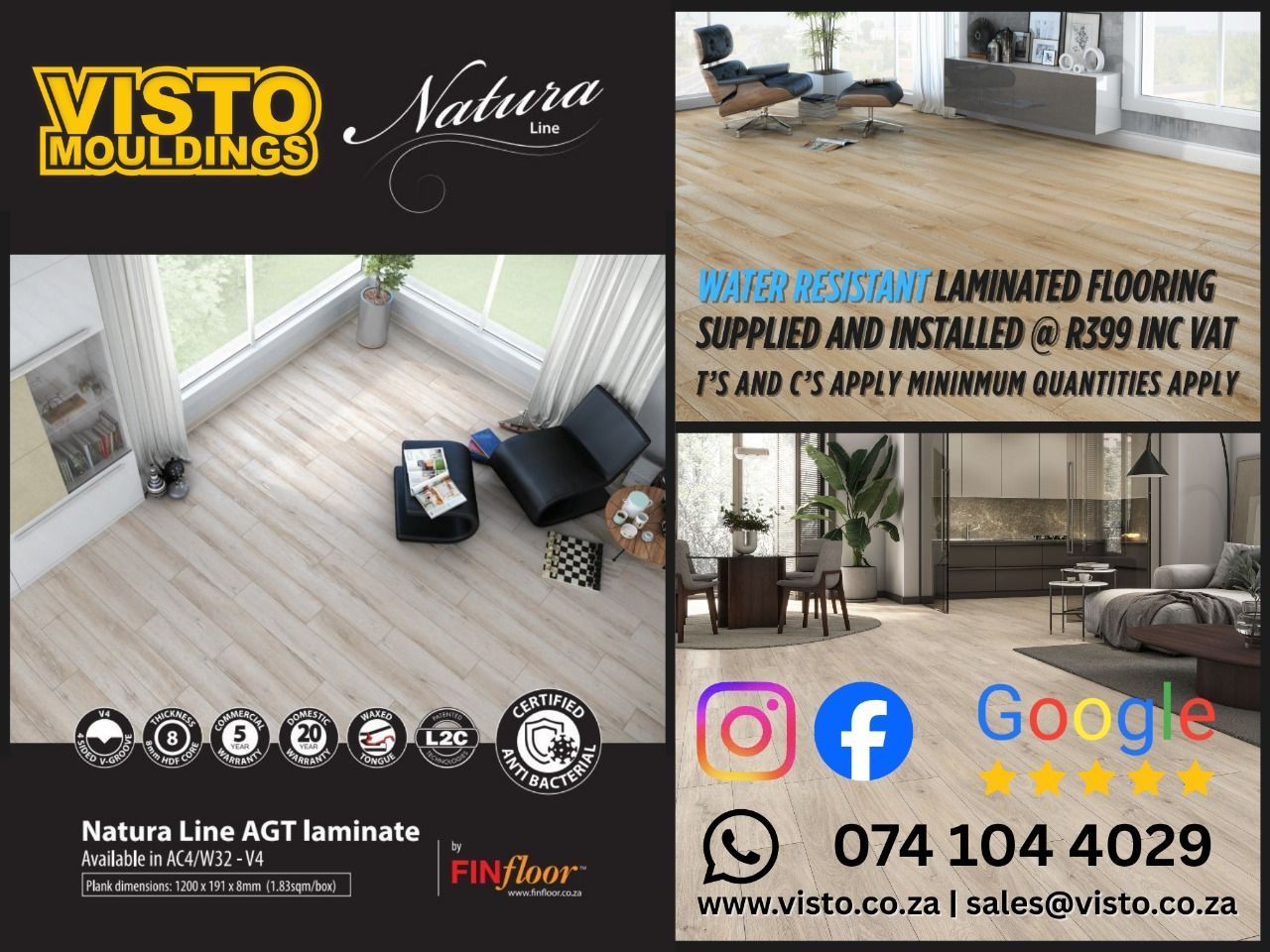 A massive sale of laminate flooring is being advertised