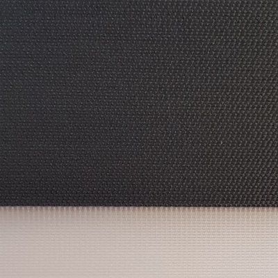 A close up of a piece of black fabric on a white surface.