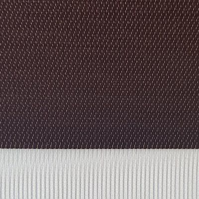 A close up of a brown fabric with a white stripe on the bottom.