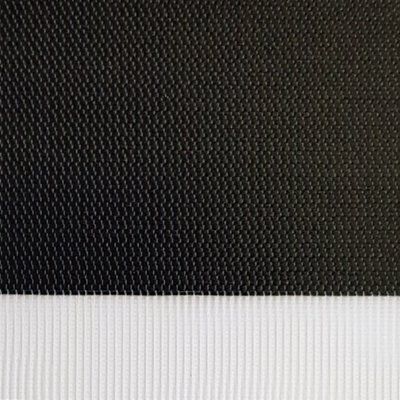 A close up of a piece of black fabric on a white surface.