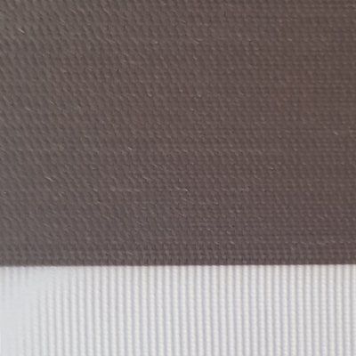 A close up of a piece of brown fabric on a white surface.