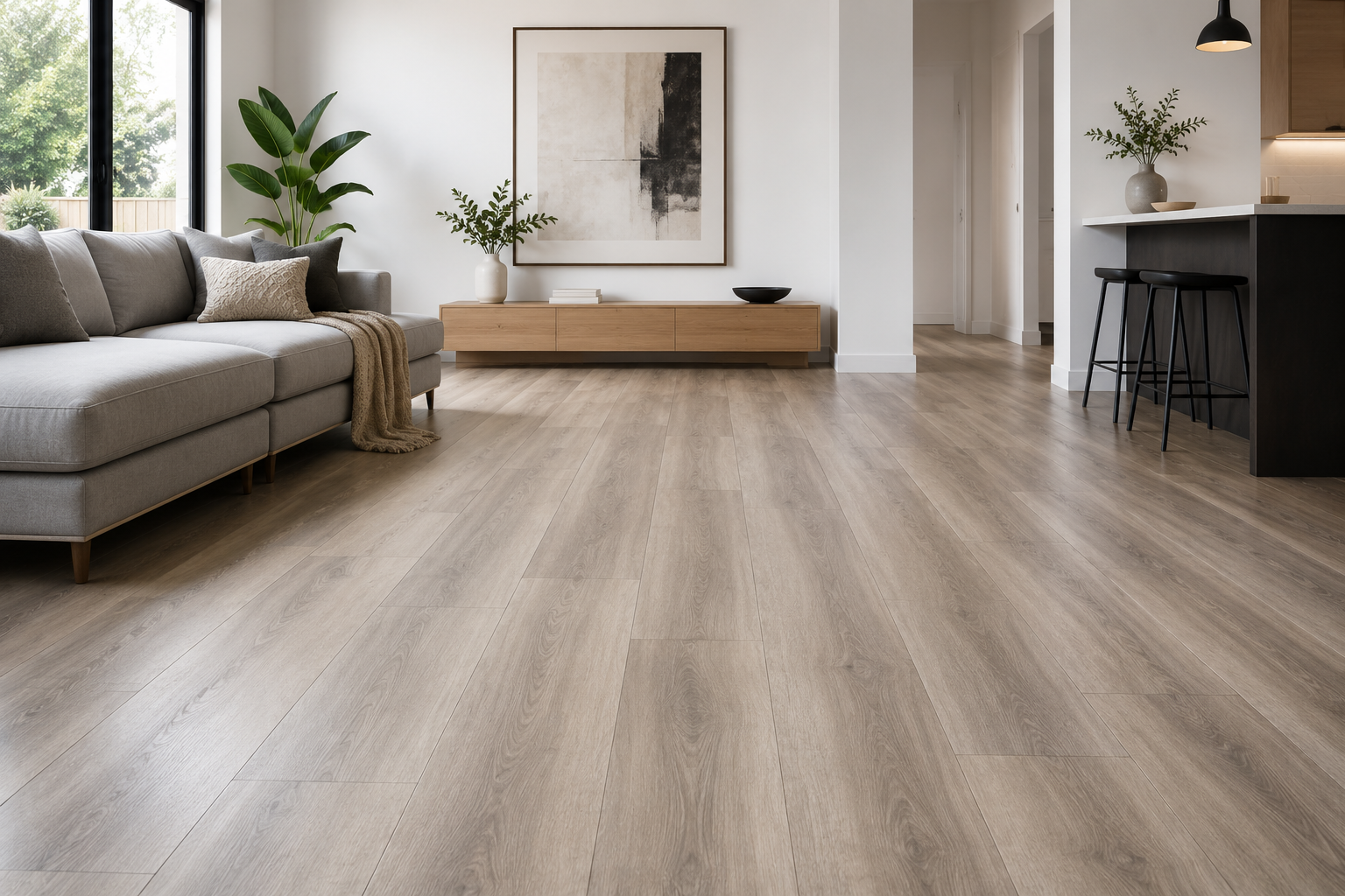 Modern vinyl flooring installation in Pretoria home interior