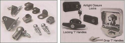 Various Metal Fasteners and Latches — Strut Re-gas Mackay In Ooralea, QLD