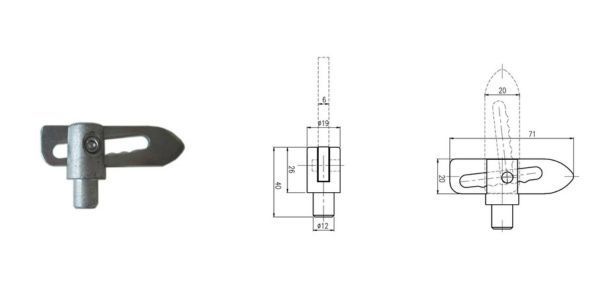 A Metal Latch With a U-shaped Base — Strut Re-gas Mackay In Ooralea, QLD