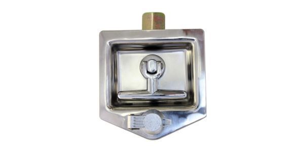 Stainless steel, recessed paddle latch — Strut Re-gas Mackay In Ooralea, QLD