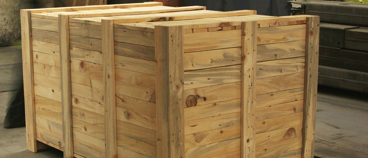 huge wooden boxes