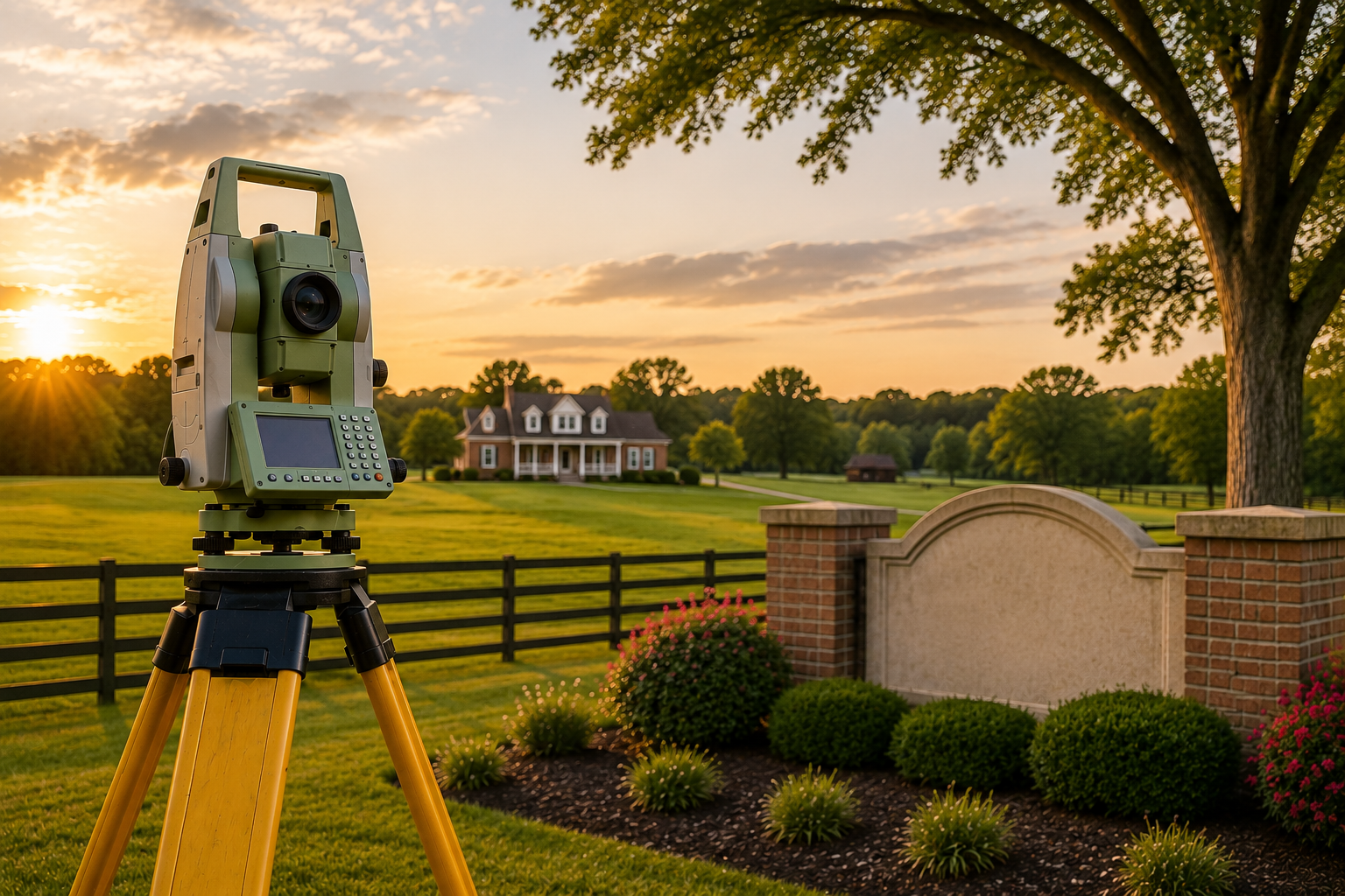 Legacy Surveying team member reviewing historical property records for a McDonough, GA project