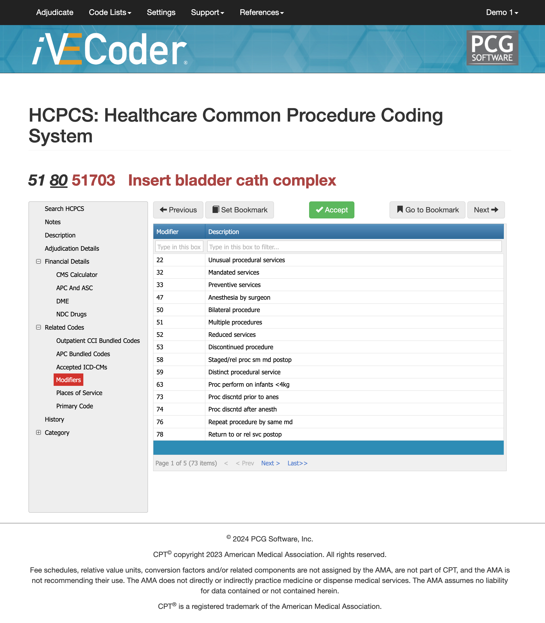 cpt code 51703,apc and asc 51703