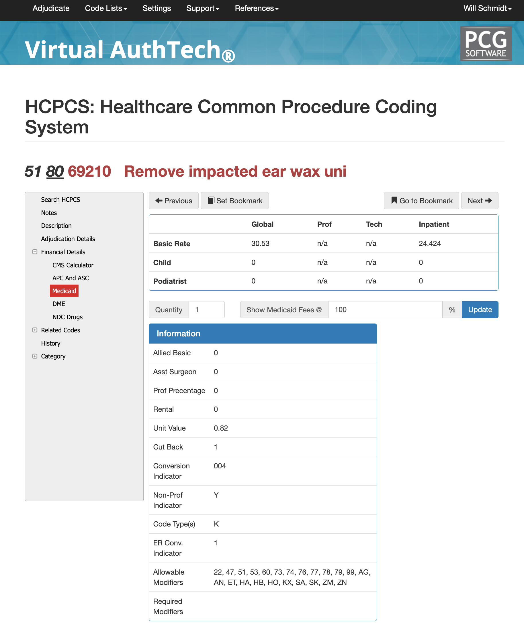 cpt 69210,69210 medicaid