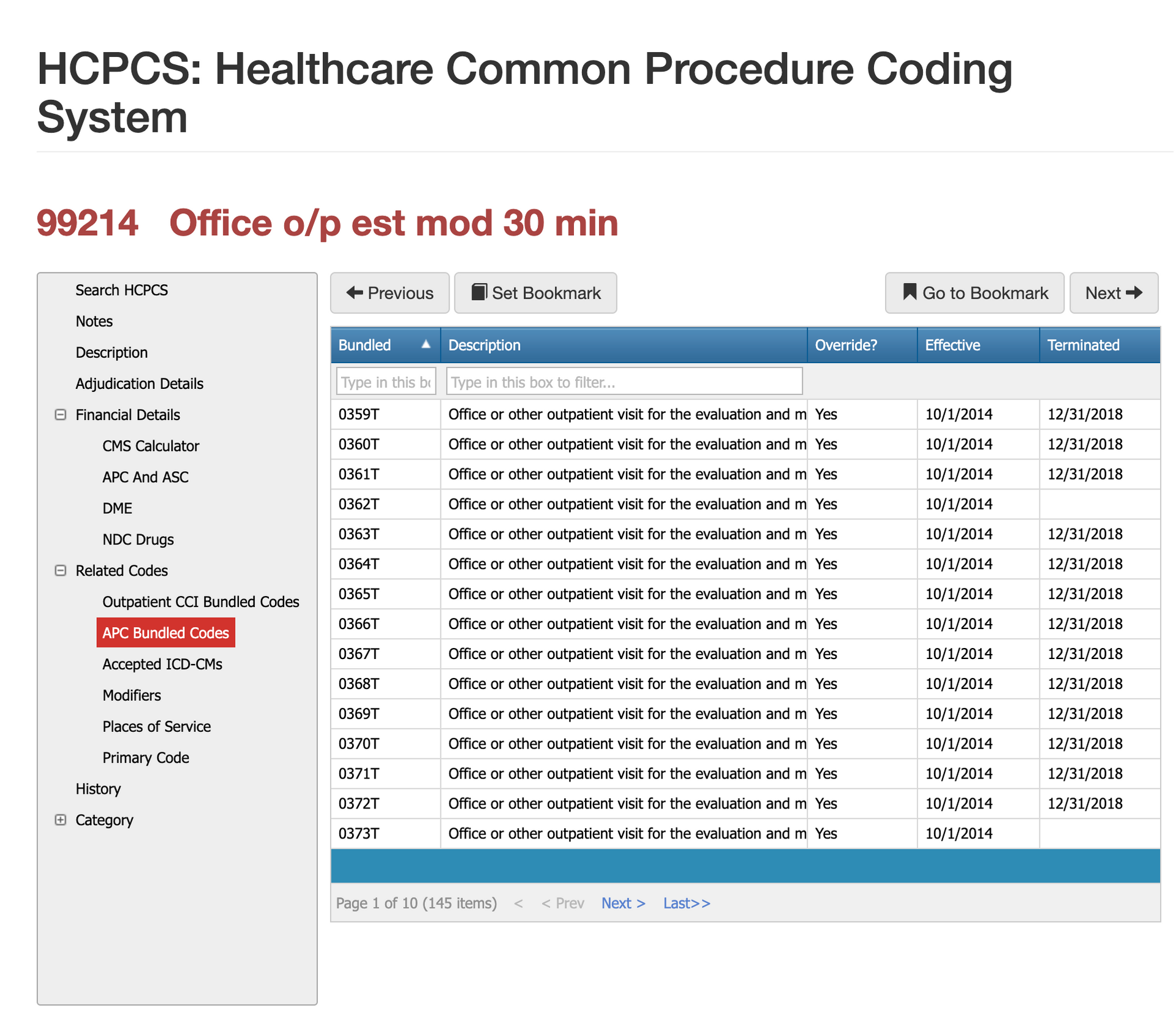 CPT Code 99214