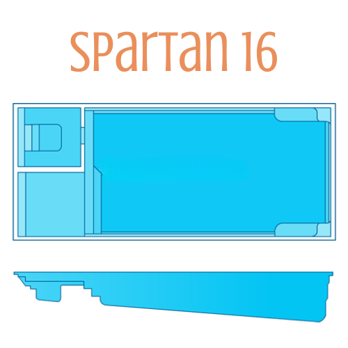 Diagram of a rectangular pool,