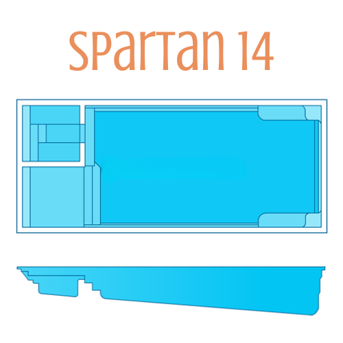Diagram of a rectangular pool,