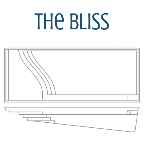 Diagram of rectangular swimming pool design, labeled