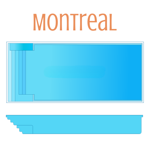 Diagram of a rectangular swimming pool labeled