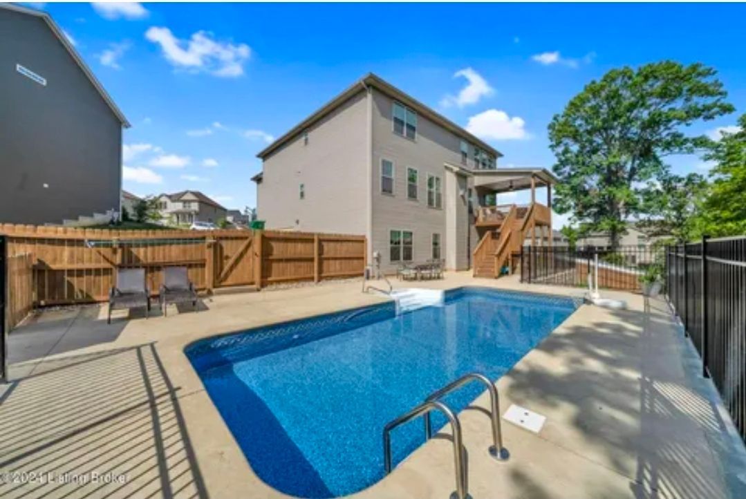 Pool installation project in Louisville