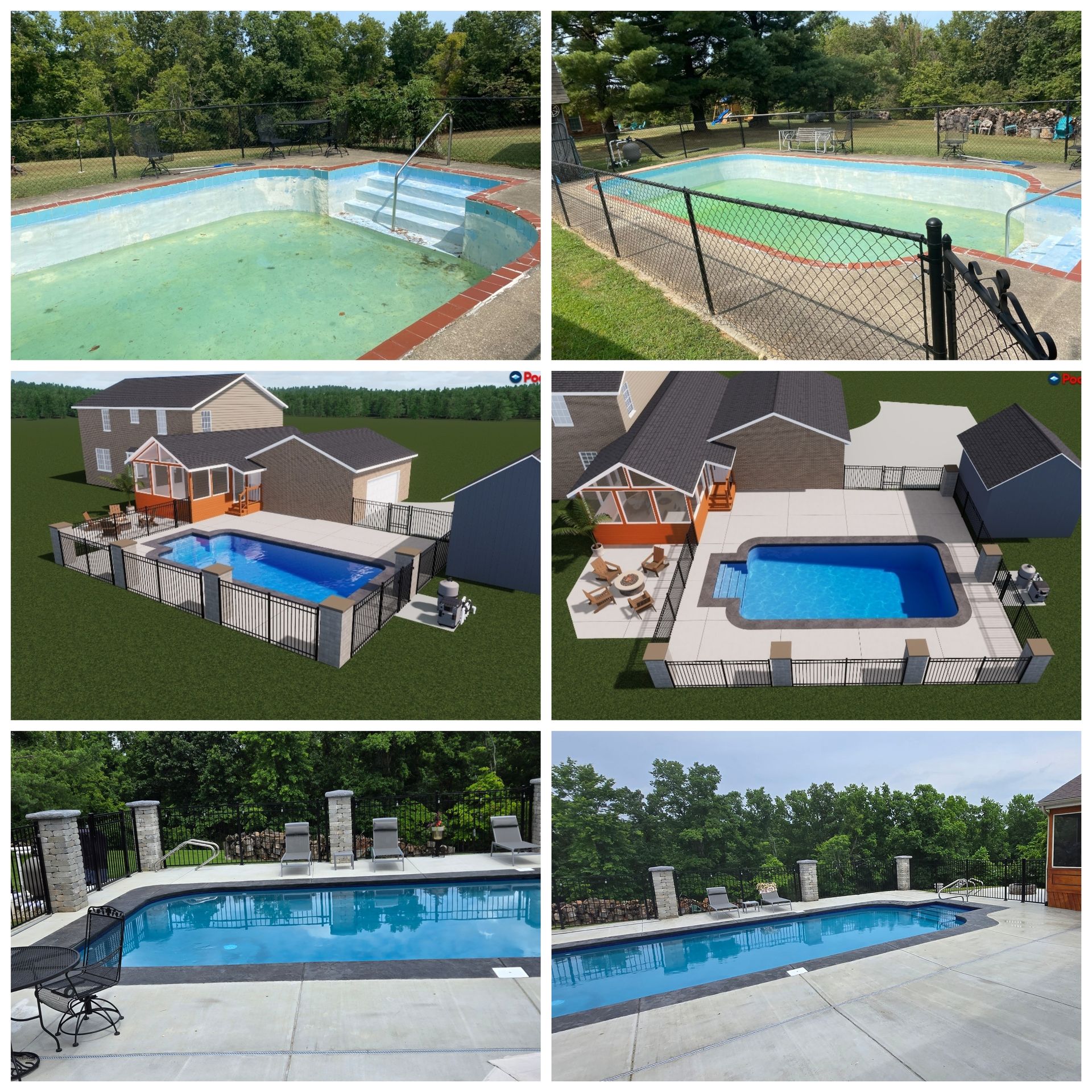 Pool renovation gunite pool