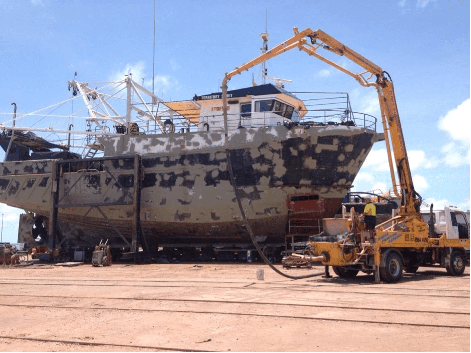 Boat  — Concrete Pumping in Berrimah, NT