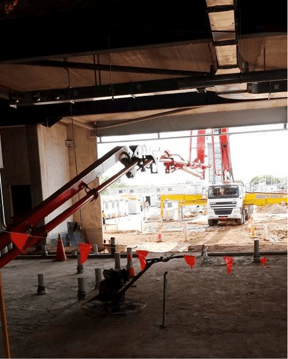 White Pumping Truck  — Concrete Pumping in Berrimah, NT
