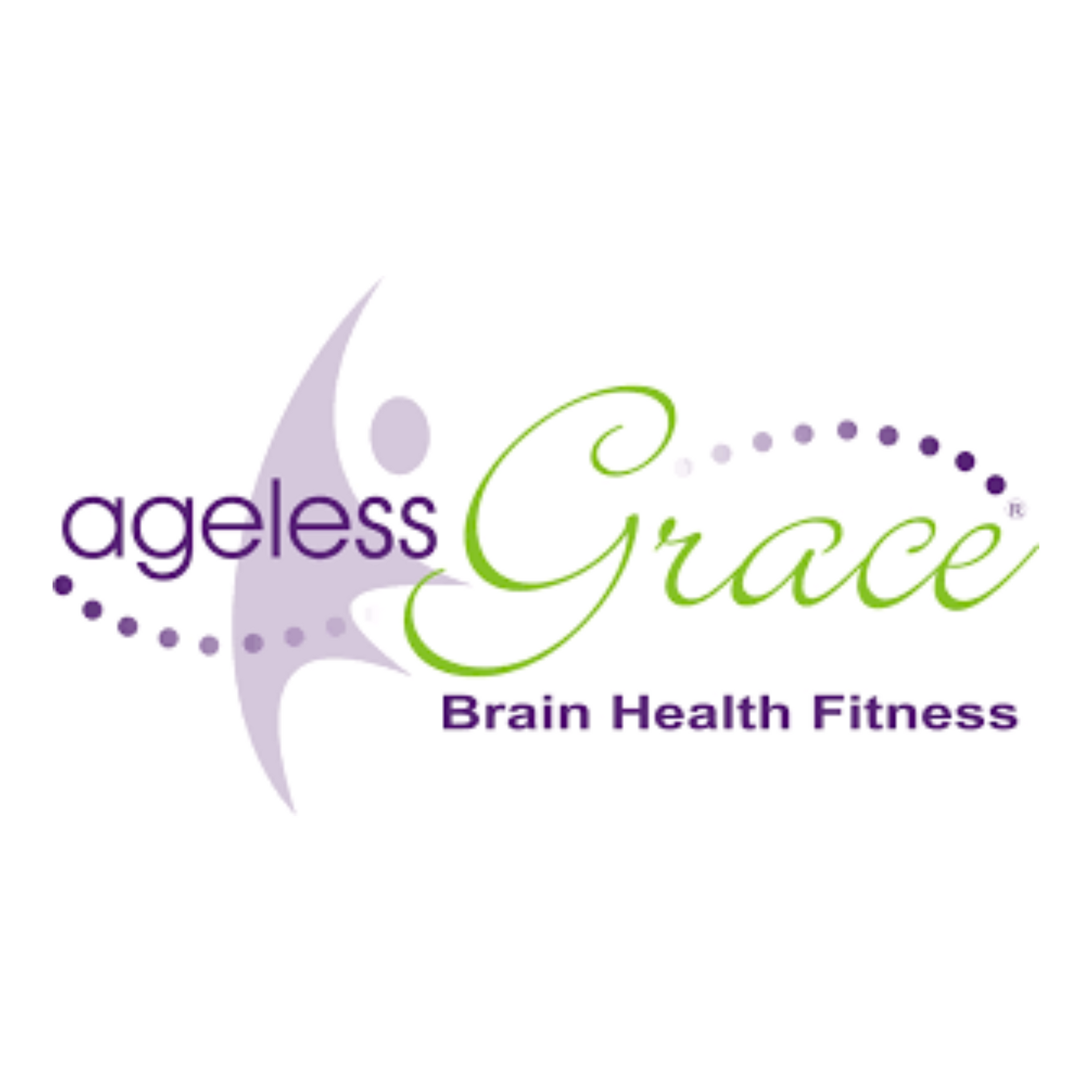 A logo for ageless grace brain health fitness