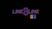 Link2Link TV logo: purple text on black background with a rainbow TV icon.