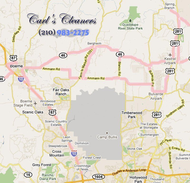 Carl's Cleaners, dry cleaning, Boerne, Texas
