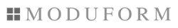 The word moduform is written in black and white on a white background.