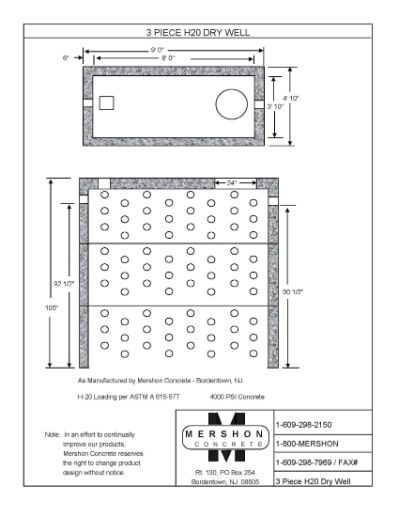 3 Piece h2o Dry Well