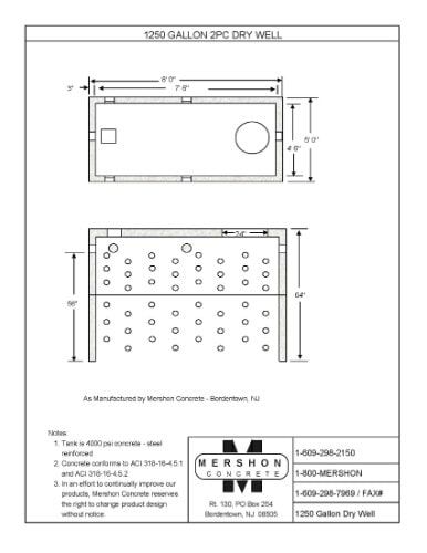 1250 Gallon 2pc Dry Well