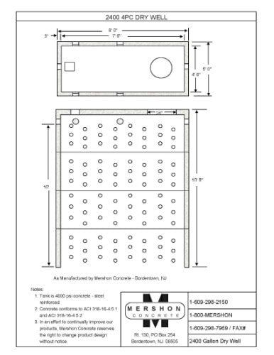 2400 4PC Dry Well